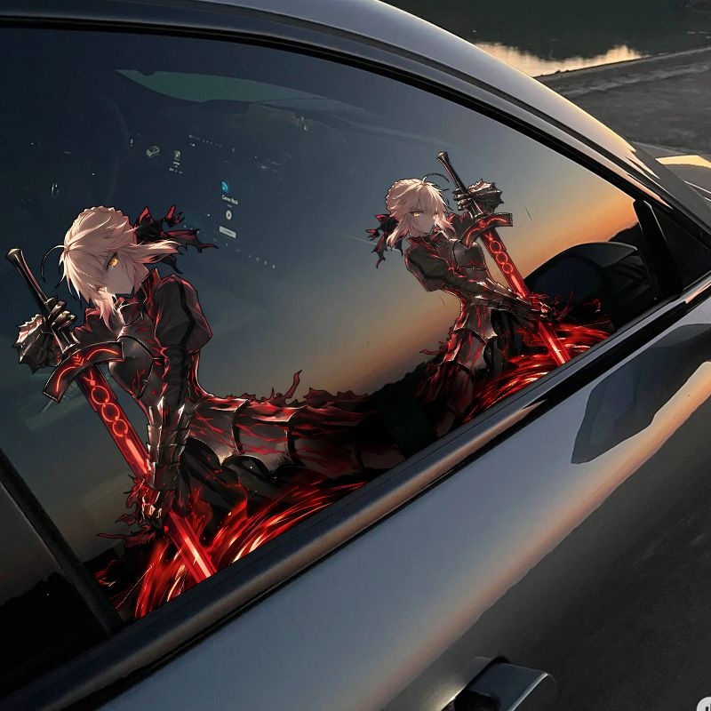 Gaming Console Car - Gaming Fate Altria Car Sticker Cute