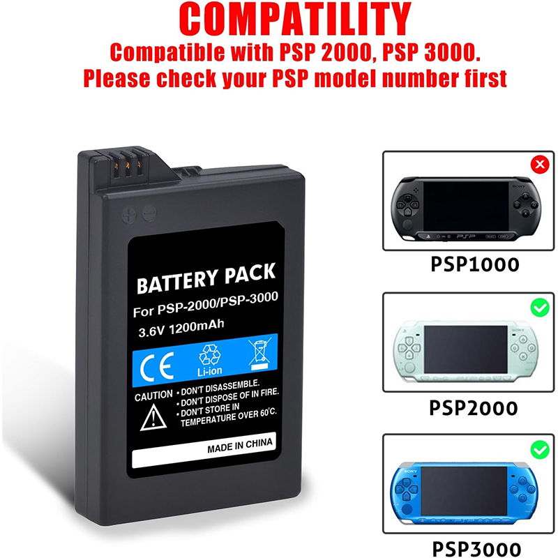 for sony PSP 2000/3000 Battery - đánh giá và giá Gaming Console New