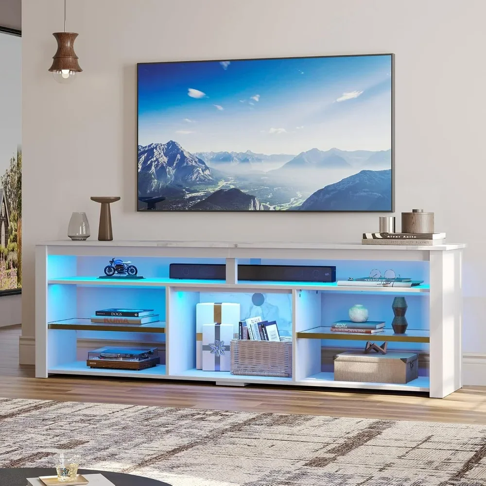 TV Stand for 75 inch TV, Tall  - đánh giá và giá Gaming Console Tv Stand