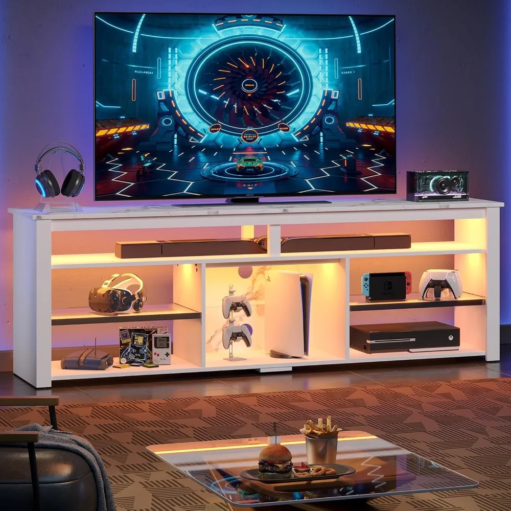 TV Stand for 75 inch TV, Tall  - đánh giá và giá Gaming Console Tv Stand