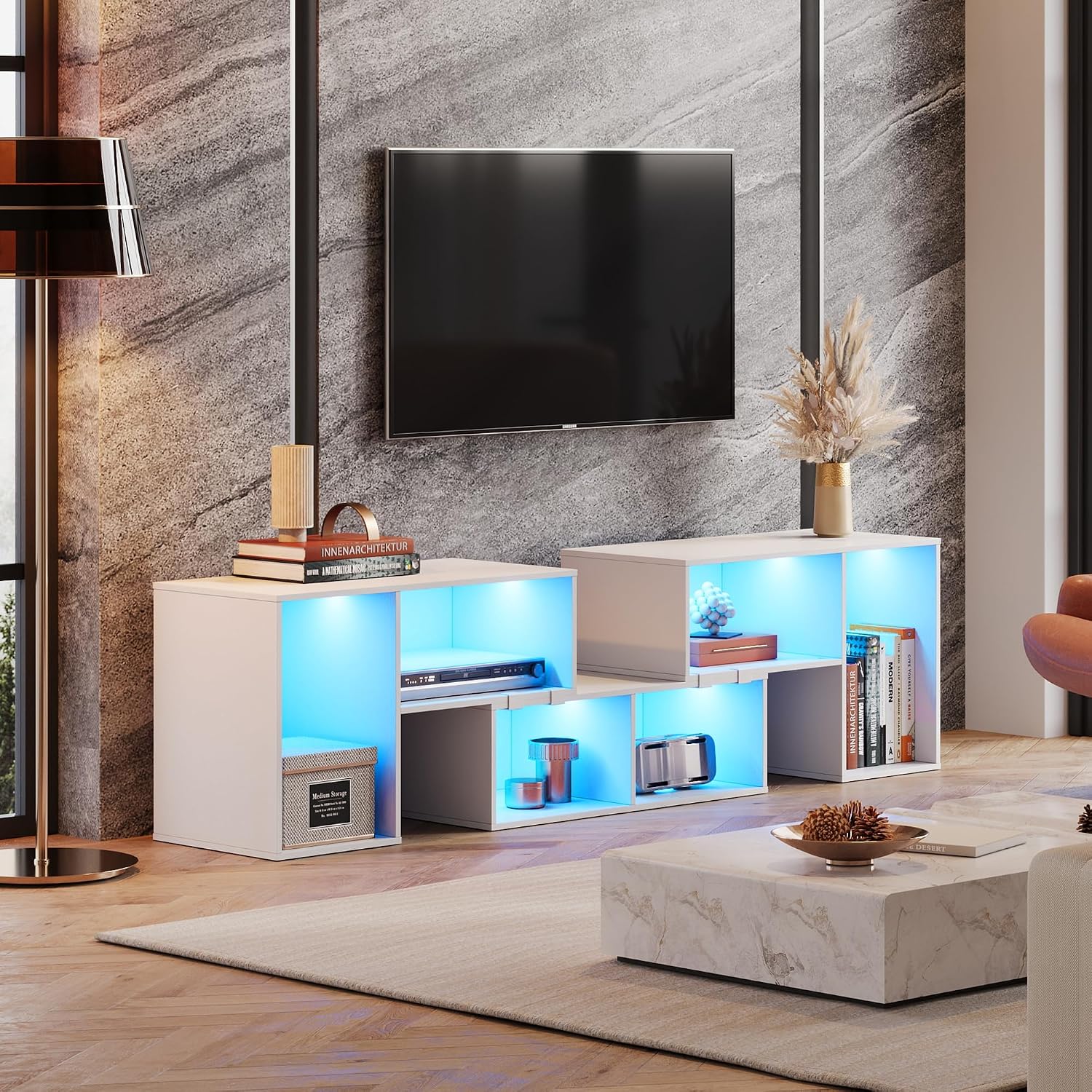 Deformable TV Stand with LED S - đánh giá và giá Gaming Console Tv Stand