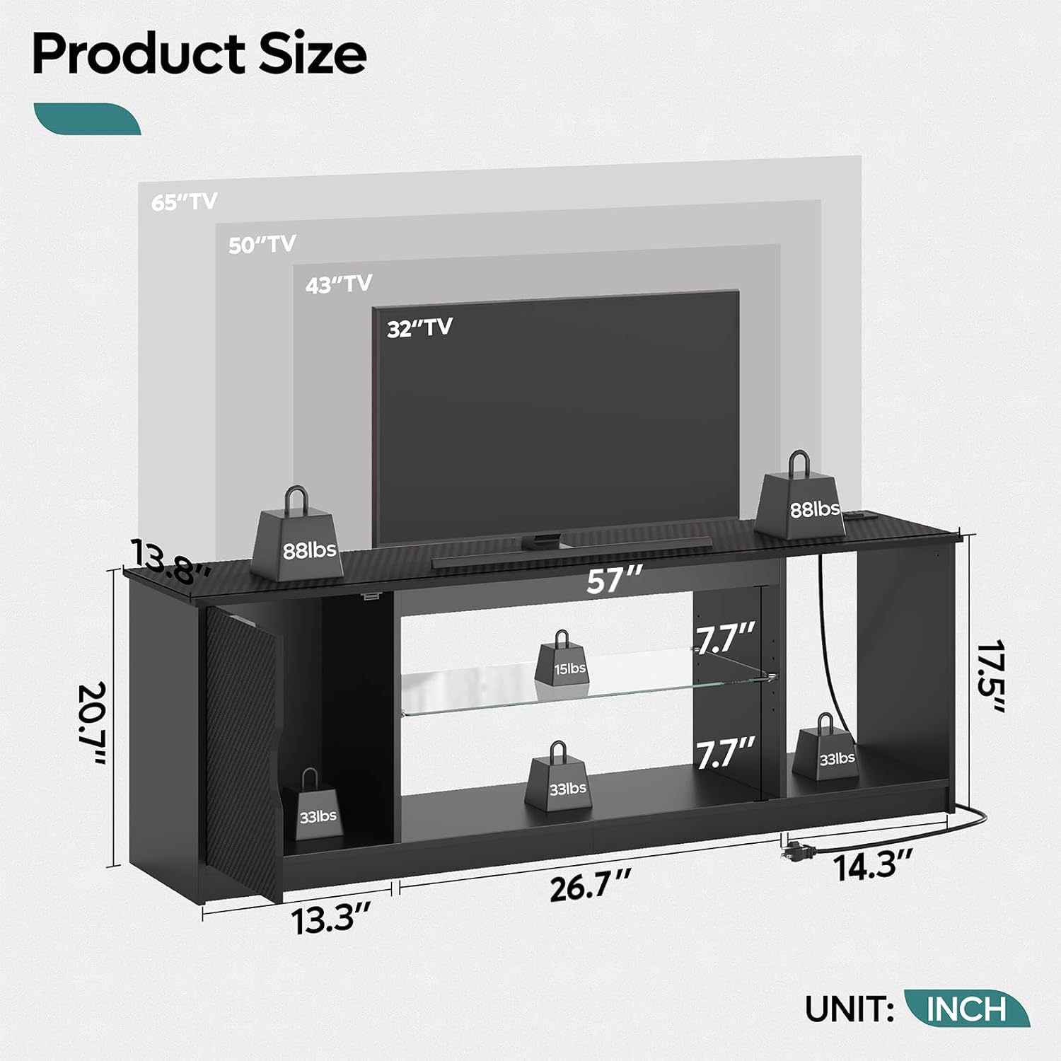 TV Stand with Power Outlets Ga - đánh giá và giá Gaming Console Tv Stand