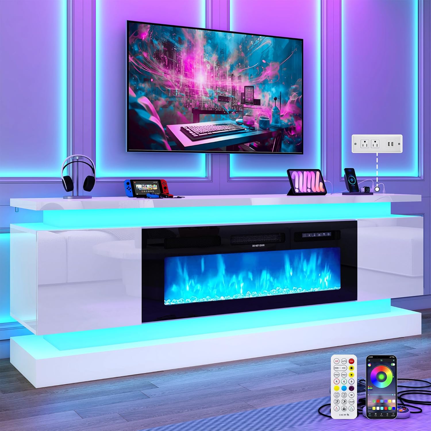 71IN LED TV Stands w/40 inch F - đánh giá và giá Gaming Console Tv Stand