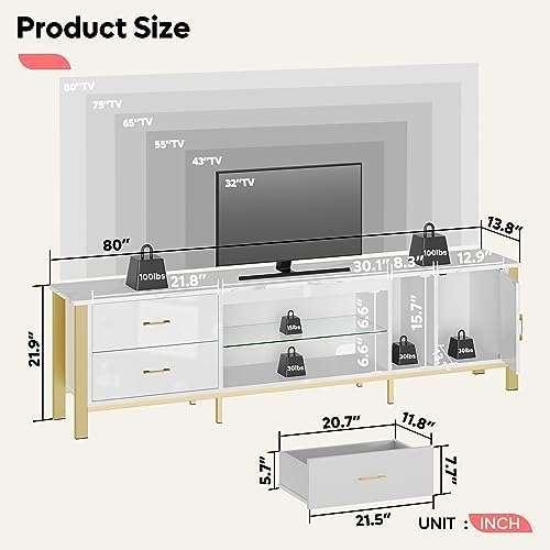 TV Stand for 75/80/85 inch TVs - đánh giá và giá Gaming Console Tv Stand