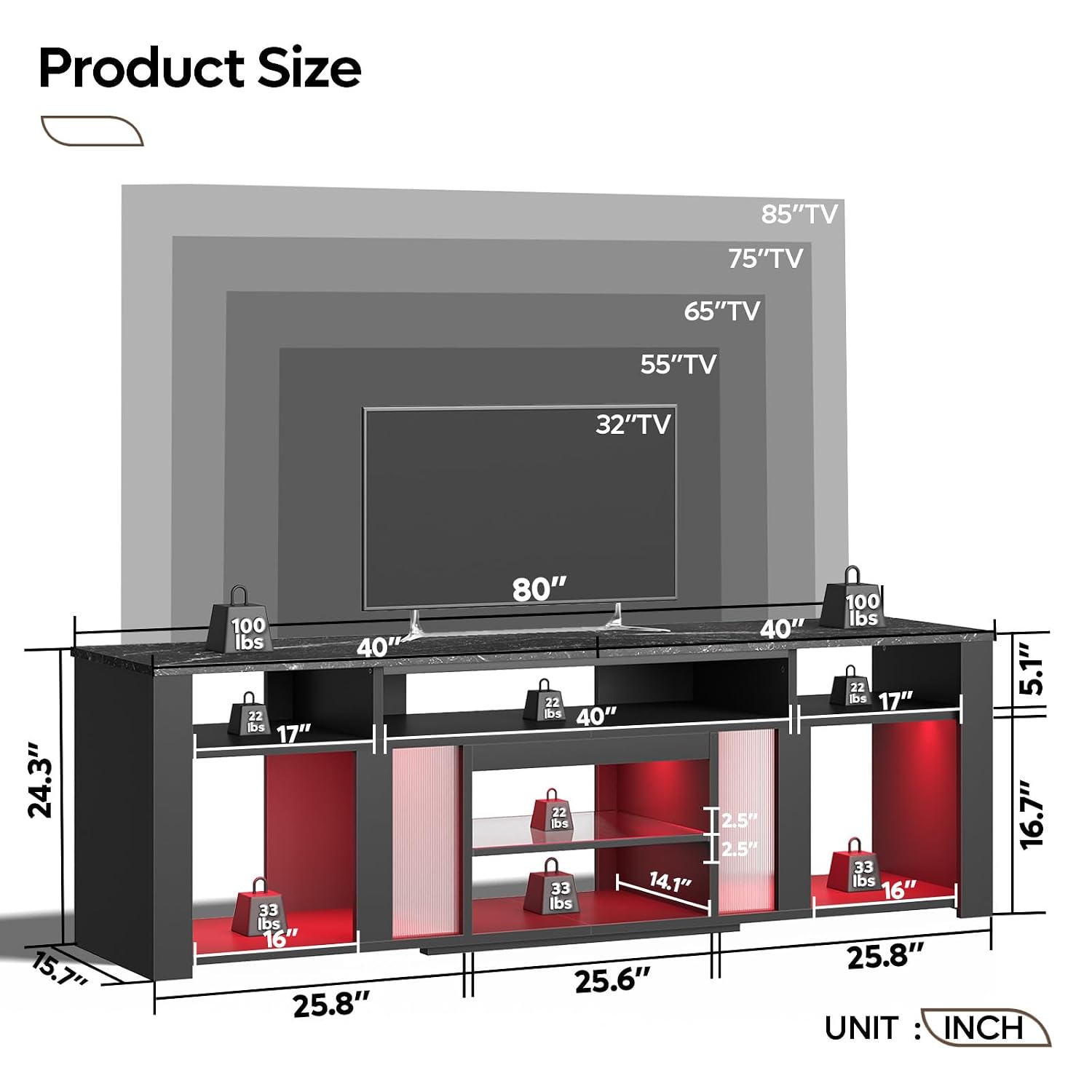 80 Inch TV Stand Entertainment - đánh giá và giá Gaming Console Tv Stand